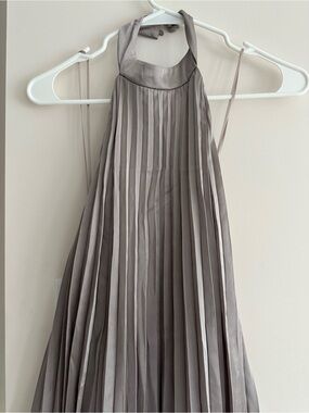 New ✨ Ricki’s Pleated Halter Mini Dress in Light Grey/Purple